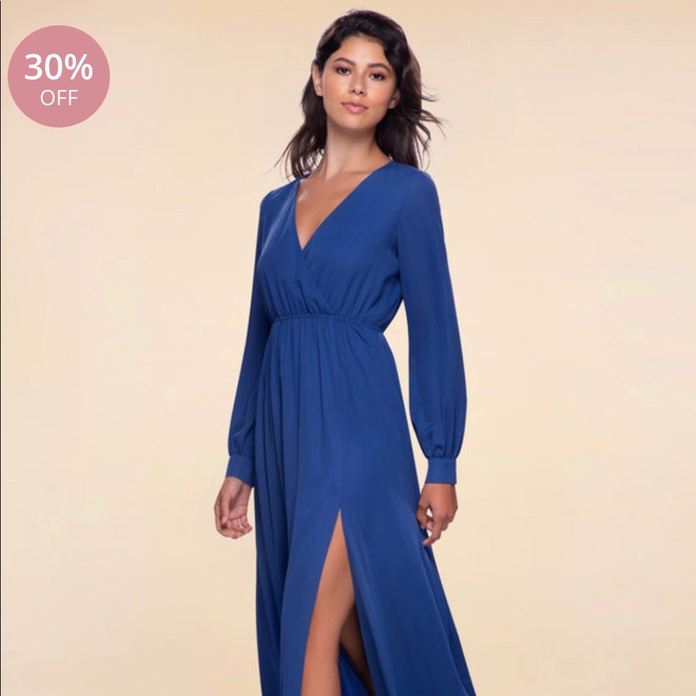 Azazie Royal Blue Maxie Dress